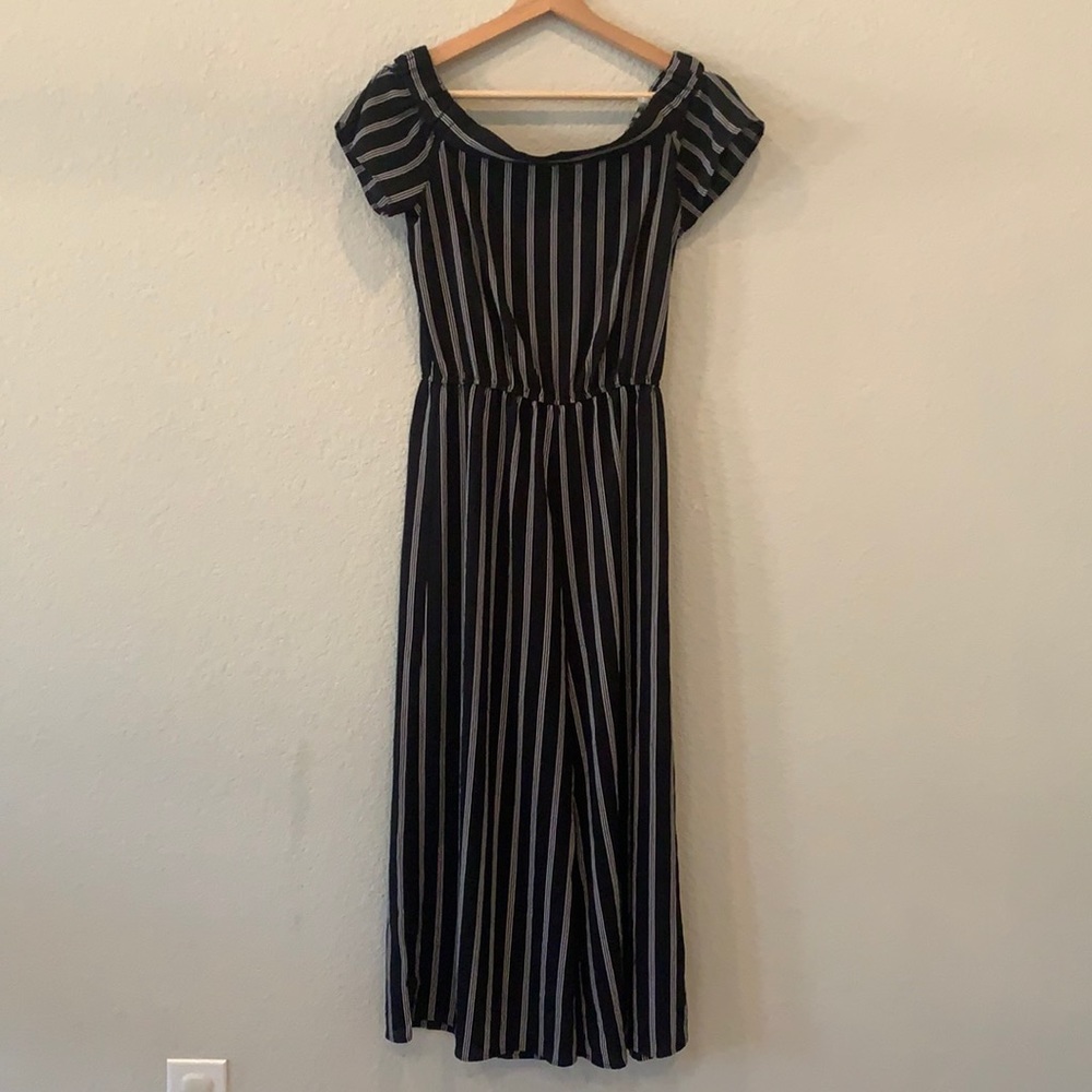 Off shoulder Striped jumpsuit brand new